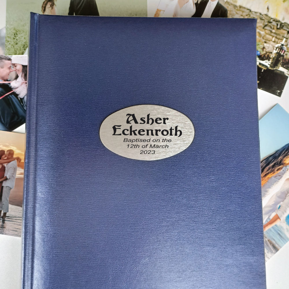 Blue Baptism Album 300 Photos with Plaque
