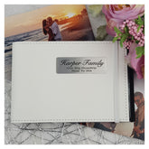 Personalised White Brag Book 5x7 with Plaque Inscription