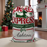 Christmas Santa Sack – Personalised Reindeer Express Design