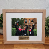 Personalised Natural Timber Graduation Photo Frame
