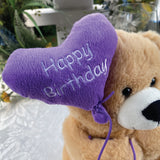 25cm Happy Birthday Balloon Bear – 40th Birthday with Message on Feet
