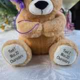 25cm Happy Birthday Balloon Bear – 80th Birthday with Message on Feet