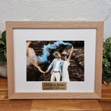 Personalised Natural Timber Wedding Photo Frame