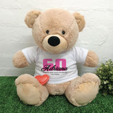 40cm Personalised Zipper Bear 60th Birthday