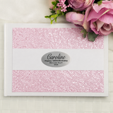 100th Birthday Personalised White Pink Pebble Guest Book with Custom Plaque