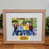 Personalised Natural Timber Photo Frame for 10th Birthday