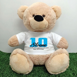 Beige Bear 30cm Birthday Personalised Shirt