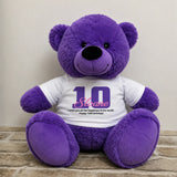 Purple Bear 40cm – Personalised 10th Birthday Shirt