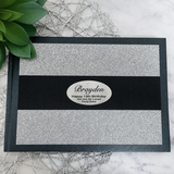 13th Birthday Personalised Black & Silver Glitter Guest Book with Custom Plaque