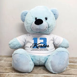 Personalised 40cm Light Blue Bear 13th Birthday Shirt