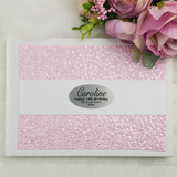 13th Birthday Personalised White Pink Pebble Guest Book with Custom Plaque