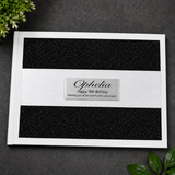 16th Birthday Personalised White Black Glitter Guest Book with Custom Plaque