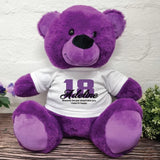 Purple Bear 40cm – 18th Birthday Personalised Shirt