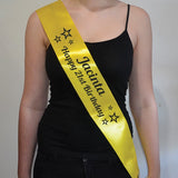 Personalised 21st Birthday Sash with Glitter Vinyl