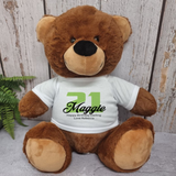Brown Bear 40cm 21st Birthday Message on Shirt