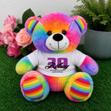 Rainbow Bear 23cm 30th Birthday Personalised Shirt