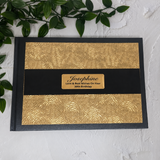 30th Birthday Personalised Black & Gold Embossed Guest Book with Custom Plaque