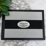 30th Birthday Personalised Black & Silver Glitter Guest Book with Custom Plaque