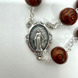 Wooden Rosary Beads Naming Day Plaque Inscription