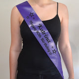 Personalised 40th Birthday Sash with Glitter Vinyl