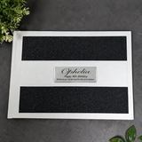 40th Birthday Personalised White Black Glitter Guest Book with Custom Plaque