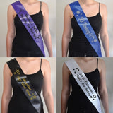 Personalised 50th Birthday Sash with Glitter Vinyl