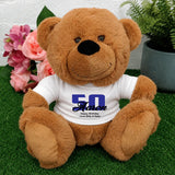 Brown Bear 23cm – 50th Birthday Personalised Shirt