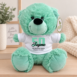 23cm Mint Bear 50th Birthday Personalised Shirt
