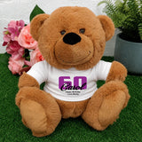 Brown Bear 23cm 60th Birthday Personalised Shirt