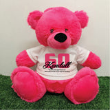 Hot Pink Bear 40cm – 60th Birthday Personalised Shirt