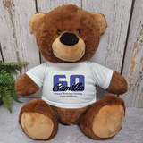 Brown Bear 40cm 60th Birthday Personalised Shirt