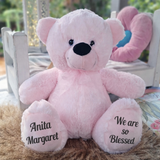 Light Pink Bear 30cm with Message on Feet