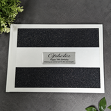 70th Birthday Personalised White Black Glitter Guest Book with Custom Plaque