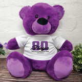 Purple Bear 30cm – Personalised Shirt for 80th Birthday