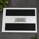 80th Birthday Personalised White Black Glitter Guest Book with Custom Plaque
