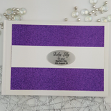 Personalised White with Purple Glitter Guest Book A5 Baptism