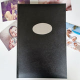 Naming Day Album Black Glamour 300 Photos 6x4 with personalised plaque