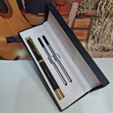 Personalised Black Ballpoint Pen Set 30th Birthday