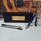 Personalised Cobalt Blue Ballpoint Pen Set – 40th Birthday