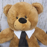 Brown Bear with Black Tie 30cm for Dad – Message on Feet