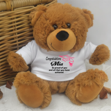 Personalised 23cm Brown Graduation Teddy Bear