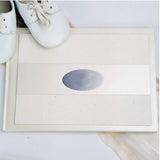 Personalised Cream Glitter Birthday Guest Book with Custom Plaque