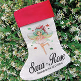 Christmas Stocking – Personalised Christmas Fairy Design