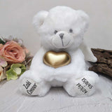 23cm Angel Memorial Bear with Gold Urn – Personalised Message on Feet