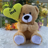 25cm Get Well Balloon Bear with Message on Feet