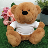 Get Well Soon Brown Bear 23cm with Personalised Shirt