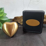 Memorial Heart Gold Urn 70mm Pet Urn with Plaque