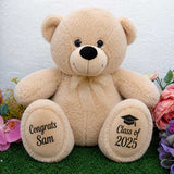 Graduation Bear Beige 30cm with Personalised on Feet