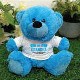 Bright Blue Bear 30cm for Grandad with Personalised Shirt