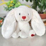Christening White Bunny Love Plush 22cm with Personalised Ears